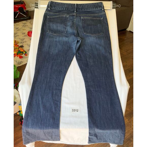 Gap Women Flared Jeans size 30/10R Dark Blue Mid Rise Stretch Perfect Boot Cut - Picture 11 of 11